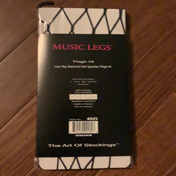 Lace top diamond Net spandex thigh hi - Picture 2 of 2